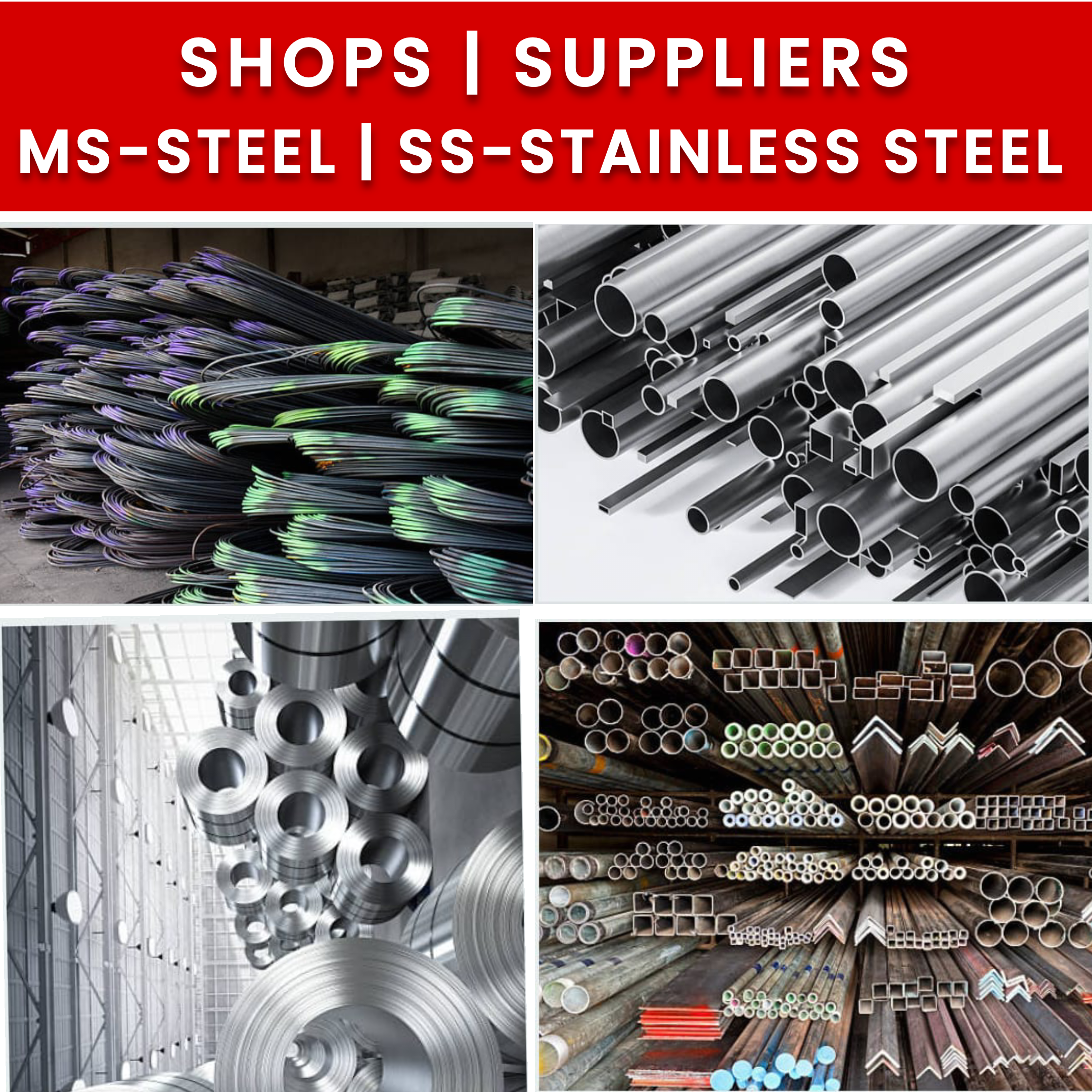 MS TMT | SQUARE BAR | ROUND BAR | STRUCTURE | WIRE WIRE ROD | PIPE | STAINLESS STEEL-SS, etc.